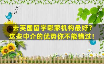 去英国留学哪家机构最好？这些中介的优势你不能错过！