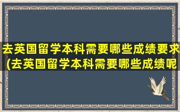 去英国留学本科需要哪些成绩要求(去英国留学本科需要哪些成绩呢)