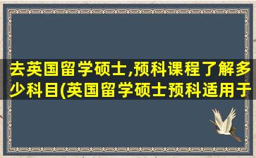 去英国留学硕士,预科课程了解多少科目(英国留学硕士预科适用于哪几种学生)