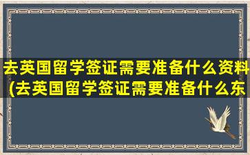 去英国留学签证需要准备什么资料(去英国留学签证需要准备什么东西)