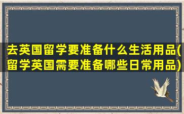 去英国留学要准备什么生活用品(留学英国需要准备哪些日常用品)