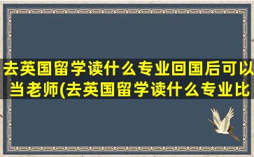 去英国留学读什么专业回国后可以当老师(去英国留学读什么专业比较好)