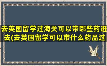 去英国留学过海关可以带哪些药进去(去英国留学可以带什么药品过海关)