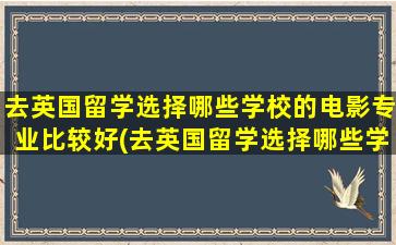 去英国留学选择哪些学校的电影专业比较好(去英国留学选择哪些学校的电影专业呢)