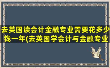 去英国读会计金融专业需要花多少钱一年(去英国学会计与金融专业有必要吗)