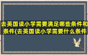 去英国读小学需要满足哪些条件和条件(去英国读小学需要什么条件)