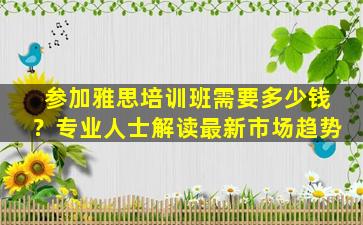 参加雅思培训班需要多少钱？专业人士解读最新市场趋势