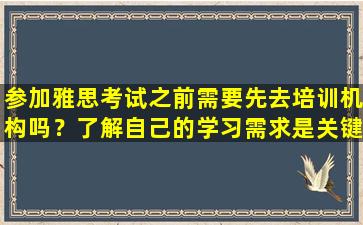 参加雅思考试之前需要先去培训机构吗？了解自己的学习需求是关键