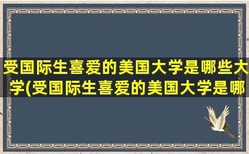 受国际生喜爱的美国大学是哪些大学(受国际生喜爱的美国大学是哪些专业)