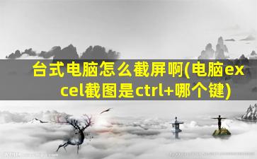 台式电脑怎么截屏啊(电脑excel截图是ctrl+哪个键)