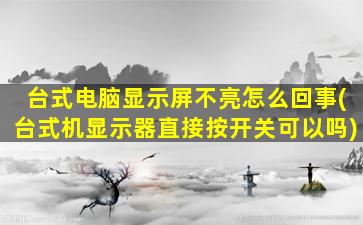 台式电脑显示屏不亮怎么回事(台式机显示器直接按开关可以吗)