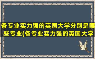 各专业实力强的英国大学分别是哪些专业(各专业实力强的英国大学分别是哪些大学)