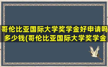 哥伦比亚国际大学奖学金好申请吗多少钱(哥伦比亚国际大学奖学金好申请吗现在)