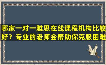 哪家一对一雅思在线课程机构比较好？专业的老师会帮助你克服困难！