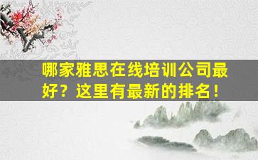 哪家雅思在线培训公司最好？这里有最新的排名！