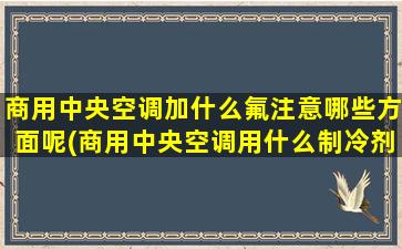 商用中央空调加什么氟注意哪些方面呢(商用中央空调用什么制冷剂)