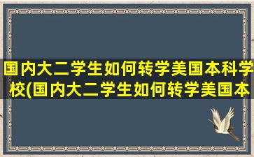 国内大二学生如何转学美国本科学校(国内大二学生如何转学美国本科生)