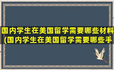 国内学生在美国留学需要哪些材料(国内学生在美国留学需要哪些手续)