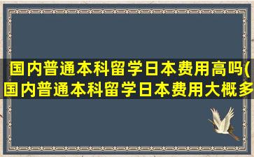 国内普通本科留学日本费用高吗(国内普通本科留学日本费用大概多少)