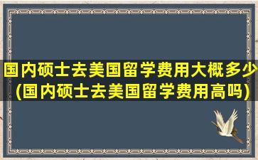 国内硕士去美国留学费用大概多少(国内硕士去美国留学费用高吗)