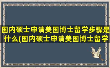 国内硕士申请美国博士留学步骤是什么(国内硕士申请美国博士留学步骤有哪些)