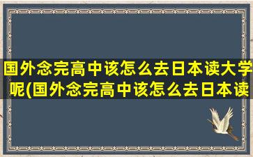 国外念完高中该怎么去日本读大学呢(国外念完高中该怎么去日本读大学呢女生)