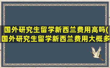 国外研究生留学新西兰费用高吗(国外研究生留学新西兰费用大概多少)