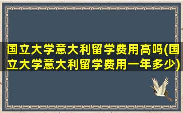 国立大学意大利留学费用高吗(国立大学意大利留学费用一年多少)