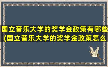 国立音乐大学的奖学金政策有哪些(国立音乐大学的奖学金政策怎么样)