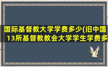 国际基督教大学学费多少(旧中国13所基督教教会大学学生学费多少)