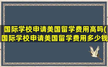 国际学校申请美国留学费用高吗(国际学校申请美国留学费用多少钱)