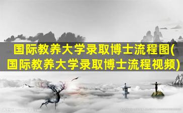 国际教养大学录取博士流程图(国际教养大学录取博士流程视频)