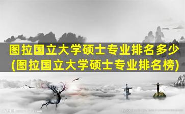 图拉国立大学硕士专业排名多少(图拉国立大学硕士专业排名榜)