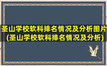 圣山学校软科排名情况及分析图片(圣山学校软科排名情况及分析)