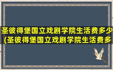 圣彼得堡国立戏剧学院生活费多少(圣彼得堡国立戏剧学院生活费多少钱一年)