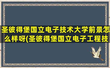 圣彼得堡国立电子技术大学前景怎么样呀(圣彼得堡国立电子工程技术大学)