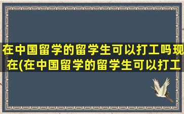 在中国留学的留学生可以打工吗现在(在中国留学的留学生可以打工吗)