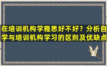 在培训机构学雅思好不好？分析自学与培训机构学习的区别及优缺点