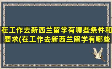 在工作去新西兰留学有哪些条件和要求(在工作去新西兰留学有哪些条件呢)