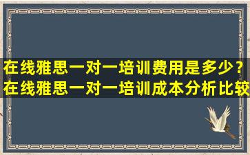 在线雅思一对一培训费用是多少？在线雅思一对一培训成本分析比较