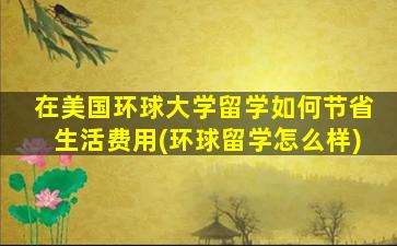 在美国环球大学留学如何节省生活费用(环球留学怎么样)