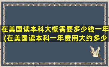 在美国读本科大概需要多少钱一年(在美国读本科一年费用大约多少)