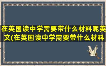 在英国读中学需要带什么材料呢英文(在英国读中学需要带什么材料呢学生)