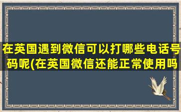 在英国遇到微信可以打哪些电话号码呢(在英国微信还能正常使用吗)