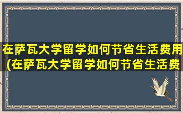 在萨瓦大学留学如何节省生活费用(在萨瓦大学留学如何节省生活费和学费)