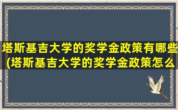 塔斯基吉大学的奖学金政策有哪些(塔斯基吉大学的奖学金政策怎么样)