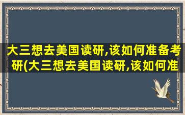 大三想去美国读研,该如何准备考研(大三想去美国读研,该如何准备研究生)