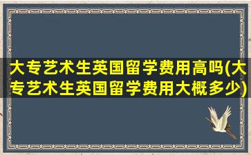 大专艺术生英国留学费用高吗(大专艺术生英国留学费用大概多少)