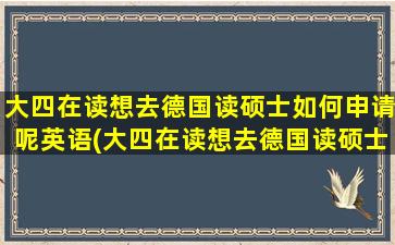 大四在读想去德国读硕士如何申请呢英语(大四在读想去德国读硕士如何申请呢英文)