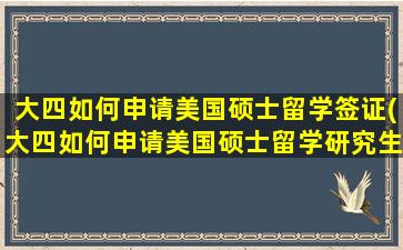 大四如何申请美国硕士留学签证(大四如何申请美国硕士留学研究生)